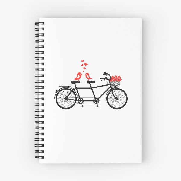 Artikelvorschau, Tandemfahrrad mit niedlichen Liebesvögeln entworfen und verkauft von beakraus.