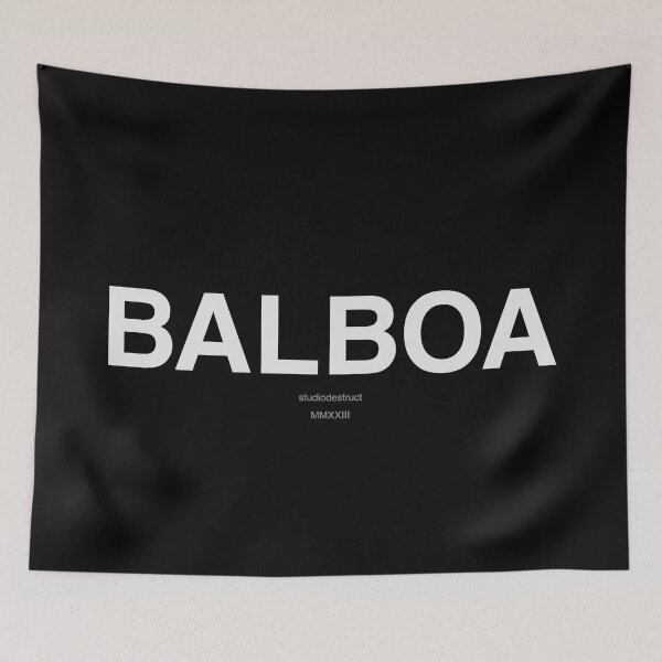 Item preview, Balboa (White on Black) designed and sold by StudioDestruct.
