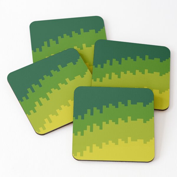 Item preview, Great Wave Of Lemon Trees // Summer Mood Geometric Pattern 1980s 8bit Pixel Art designed and sold by mixedpixels.