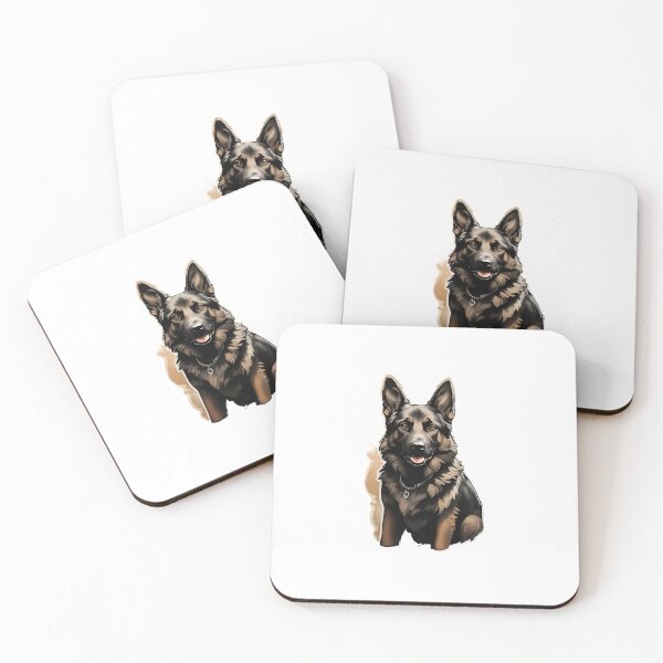 Item preview, Cute Black German Shepard Art designed and sold by Abdalla Hussein.