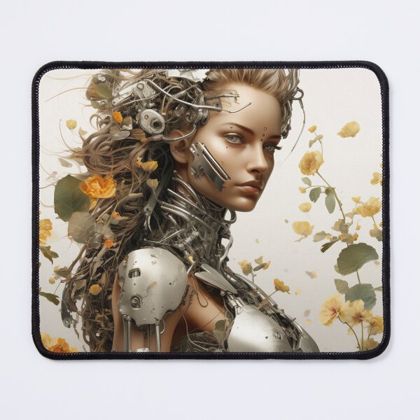 Item preview, Twisted Metal and Nature Android Female Warrior Empowerment designed and sold by BrandonArtWorld.