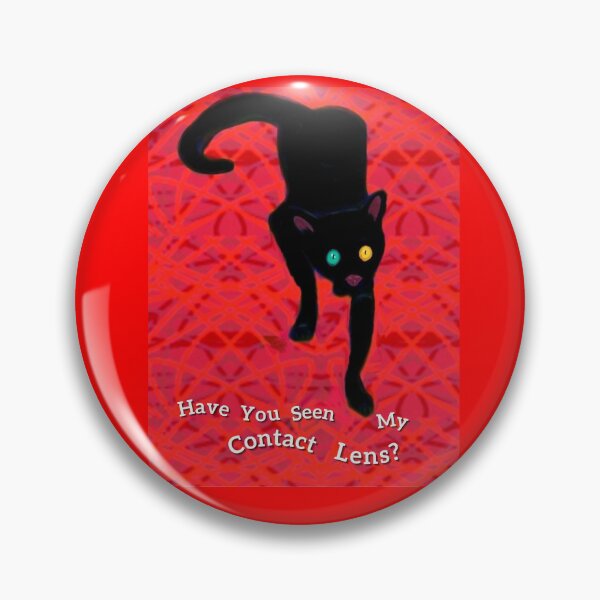Artikelvorschau, Haben Sie meine Kontaktlinse „Schwarze Katze auf Rot“ gesehen? entworfen und verkauft von IvaRenee.