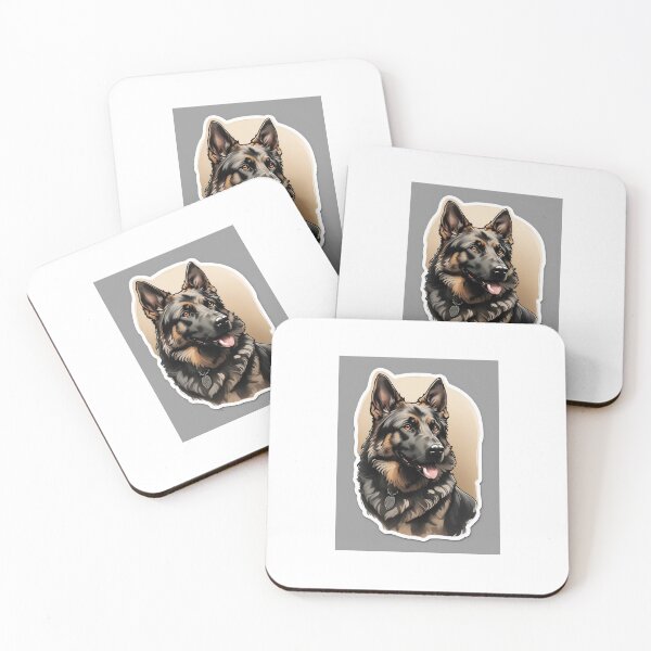 Item preview, Cute Black German Shepard Art designed and sold by Abdalla Hussein.