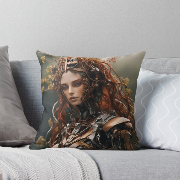 Aperçu de l'œuvre Métal torsadé et nature Android Female Warrior Empowerment créée et vendue par BrandonArtWorld.
