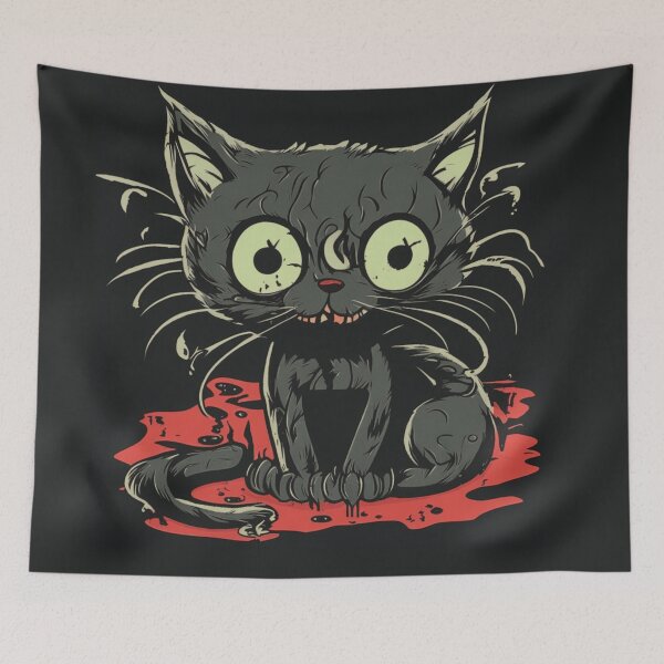 Item preview, Horror Cat, Scary Cat, | Funny Spooky Possessed Cat Halloween designed and sold by lildoodleshirts.