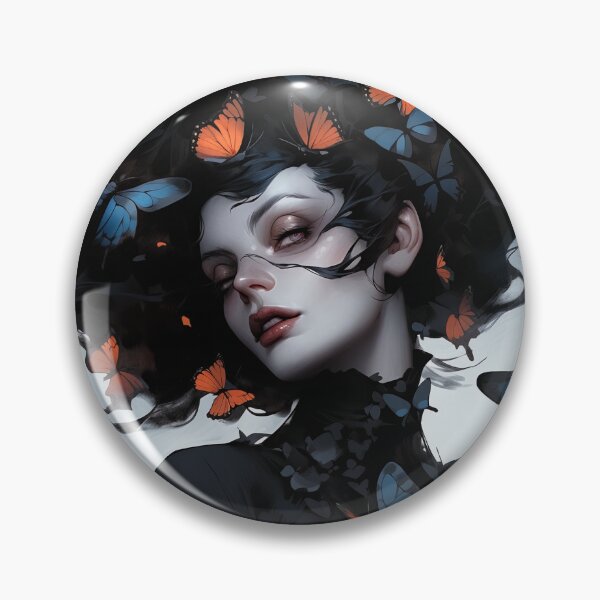 Item preview, Abstract Woman Hair Filled with Butterflies designed and sold by bubblegoth.