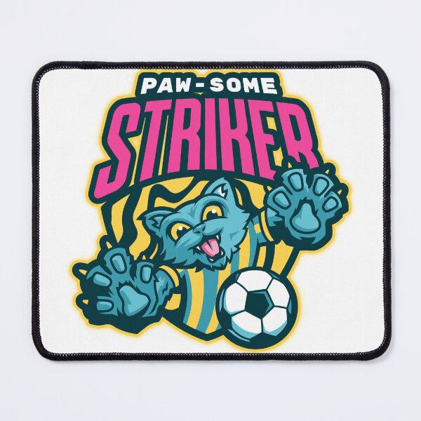Item preview, Paw-Some Striker - Cute Cat Footballer Score Goal designed and sold by lildoodleshirts.