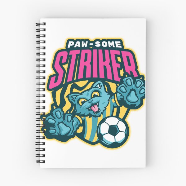Item preview, Paw-Some Striker - Cute Cat Footballer Score Goal designed and sold by lildoodleshirts.
