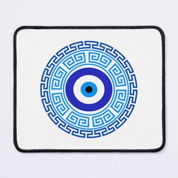 Item preview, Greek Key Evil Eye designed and sold by E7enaki.