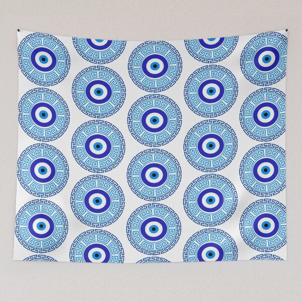 Item preview, Greek Key Evil Eye designed and sold by E7enaki.