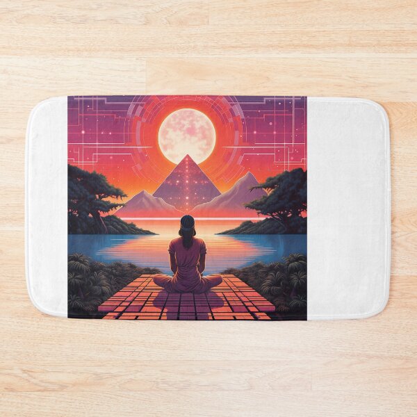 Item preview, Time-Traveling Zen: Embrace Retro Futuristic Meditation in Our Captivating Collection designed and sold by Klyngzo1916.