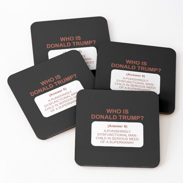 Item preview, Who's Trump: Answer 6 white designed and sold by Politics-Corner.