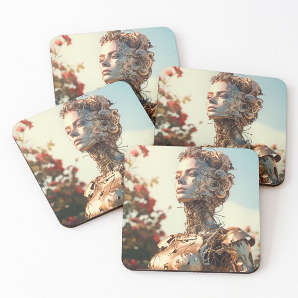 Aperçu de l'œuvre Métal torsadé et nature Android Female Warrior Empowerment créée et vendue par BrandonArtWorld.