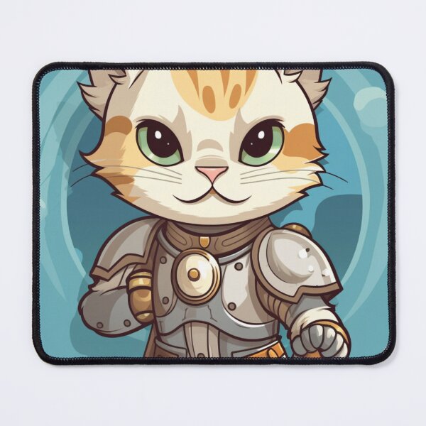 Item preview, cartoon cat knight design designed and sold by WickyWildLife.
