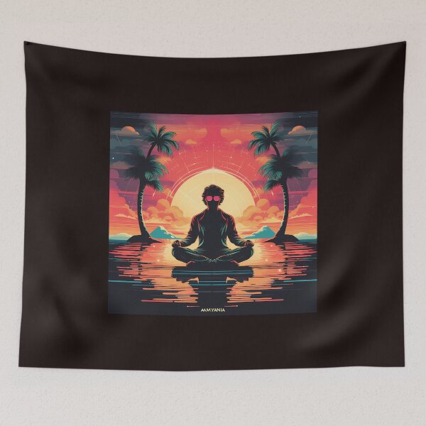 Item preview, Meditation Reimagined: Retro Futuristic T-Shirts for Enlightened Souls designed and sold by Klyngzo1916.