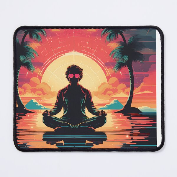 Item preview, Meditation Reimagined: Retro Futuristic T-Shirts for Enlightened Souls designed and sold by Klyngzo1916.