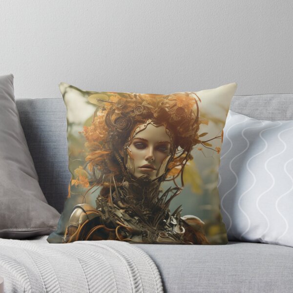 Aperçu de l'œuvre Métal torsadé et nature Android Female Warrior Empowerment créée et vendue par BrandonArtWorld.