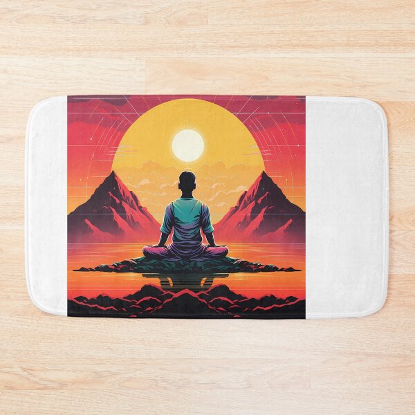 Item preview, Ancient Mind, Futuristic Spirit: Elevate Your Style with Retro Meditation Tees designed and sold by Klyngzo1916.
