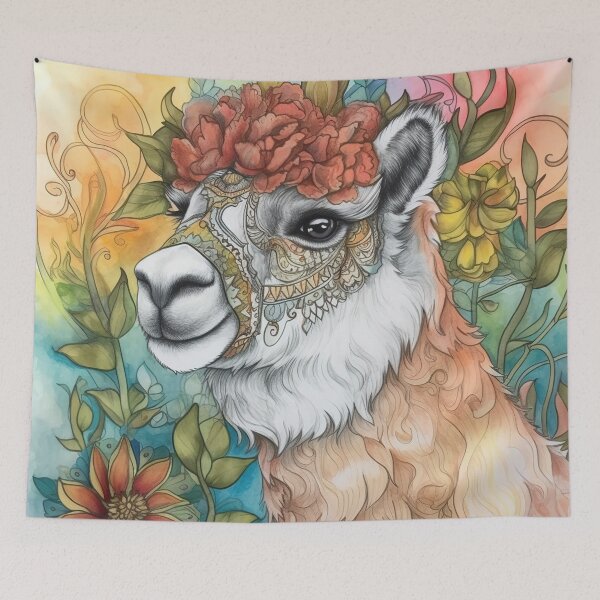 Item preview, Alpaca drawing  designed and sold by ComicsFactory.