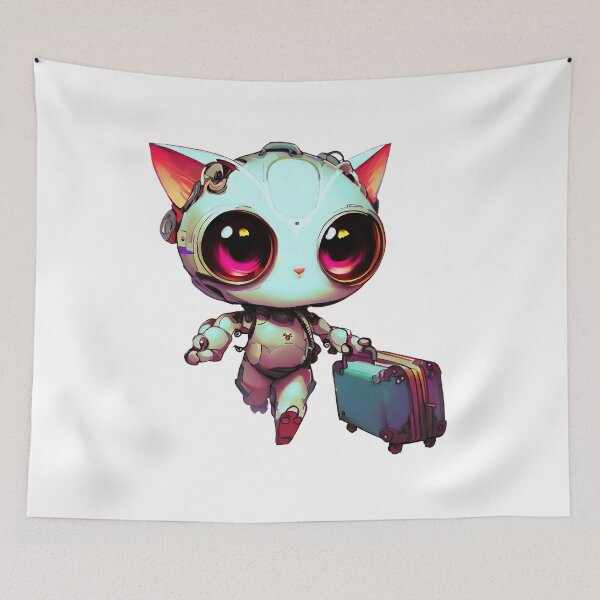 Item preview, Robo-Cat Going On Vacation! designed and sold by kukamatsu.