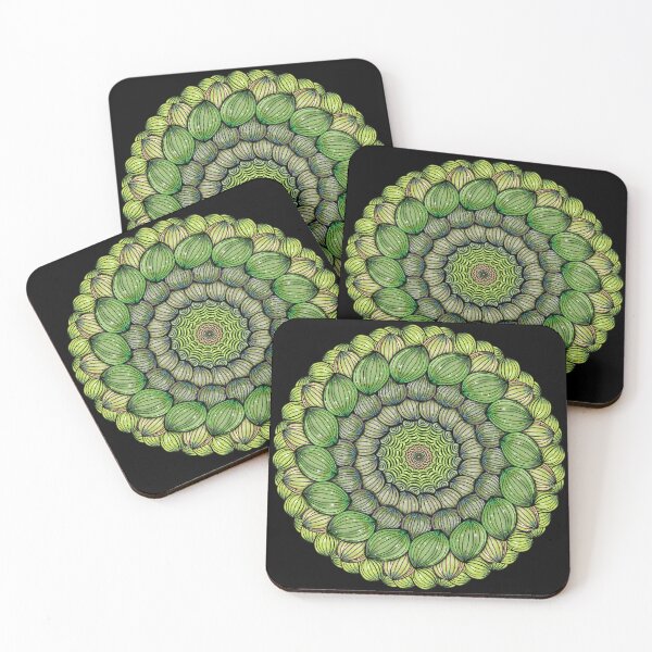 Item preview, Spring Green Petals and Seed Pods Floral Spirograph, Mandala Sketch 040222 by Kristi Duggins designed and sold by Kristi Duggins.