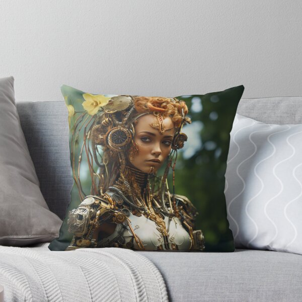 Aperçu de l'œuvre Métal torsadé et nature Android Female Warrior Empowerment créée et vendue par BrandonArtWorld.