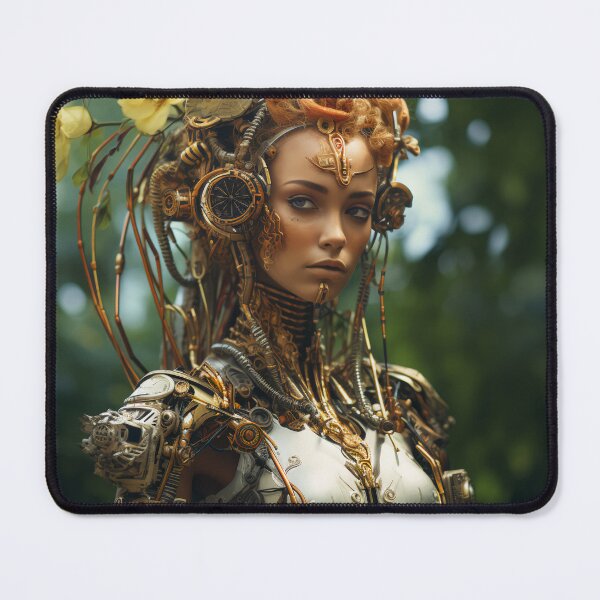 Item preview, Twisted Metal and Nature Android Female Warrior Empowerment designed and sold by BrandonArtWorld.