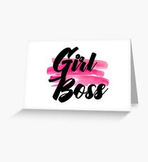 Mädchen Boss Print Grußkarte