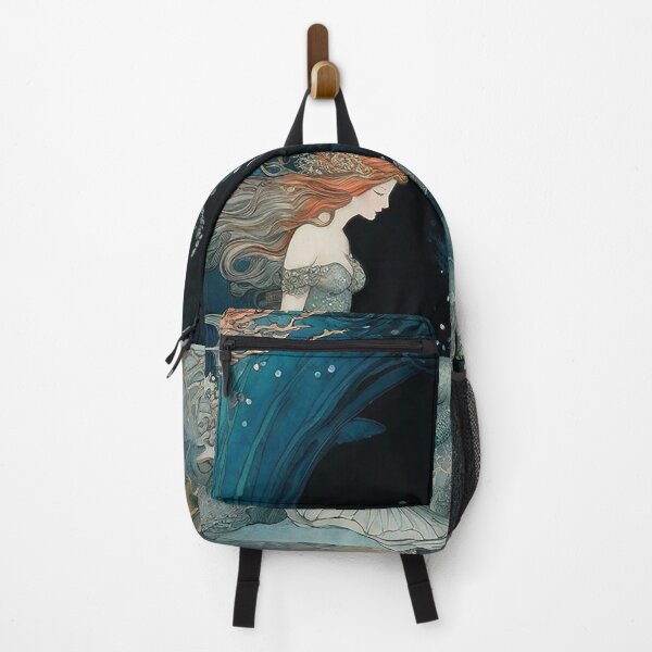 Item preview, Mythical Mermaid and Her Fish Friend designed and sold by blue-planet-art.