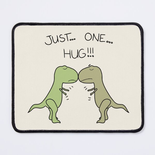 Item preview, "Just... One... Hug!!!" funny cute T-Rex Valentines card designed and sold by EmiliaMoscovich.