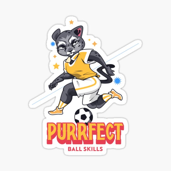 Item preview, Purrfect Ball Skills - Cute Cat Footballer World Cup Lioness designed and sold by lildoodleshirts.