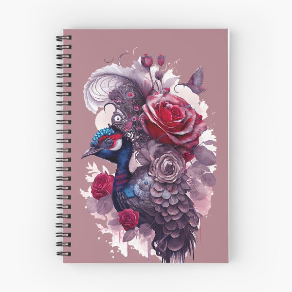 Item preview, steampunk inspired peacock and roses designed and sold by LorrieBee.