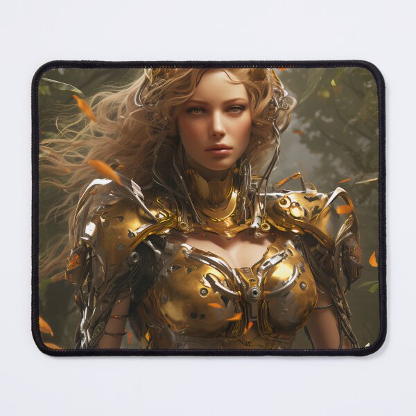 Item preview, Twisted Metal and Nature Android Female Warrior Empowerment designed and sold by BrandonArtWorld.