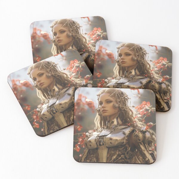 Aperçu de l'œuvre Métal torsadé et nature Android Female Warrior Empowerment créée et vendue par BrandonArtWorld.