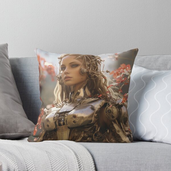 Aperçu de l'œuvre Métal torsadé et nature Android Female Warrior Empowerment créée et vendue par BrandonArtWorld.