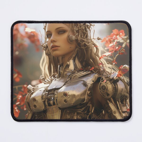 Item preview, Twisted Metal and Nature Android Female Warrior Empowerment designed and sold by BrandonArtWorld.