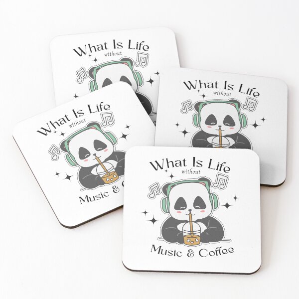 Item preview, Panda with Music and Coffee designed and sold by Nonna25.