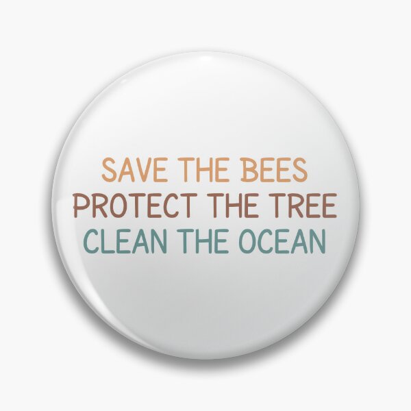 Item preview, Save the bees protect the trees clean the ocean - vintage designed and sold by MOONINSPIRATION.