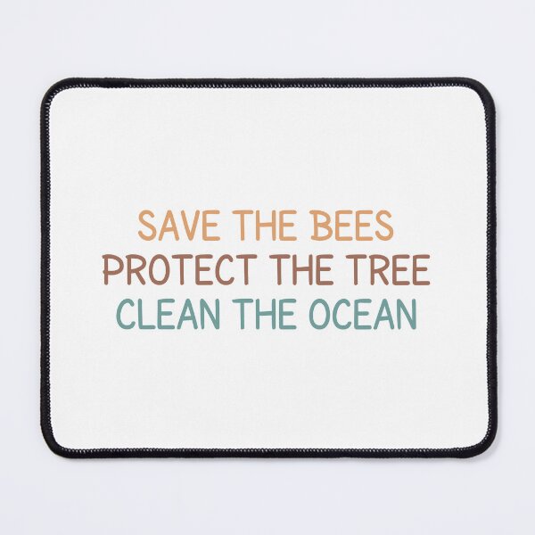 Item preview, Save the bees protect the trees clean the ocean - vintage designed and sold by MOONINSPIRATION.