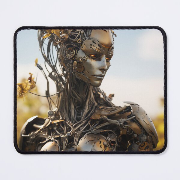 Item preview, Twisted Metal and Nature Android Female Warrior Empowerment designed and sold by BrandonArtWorld.