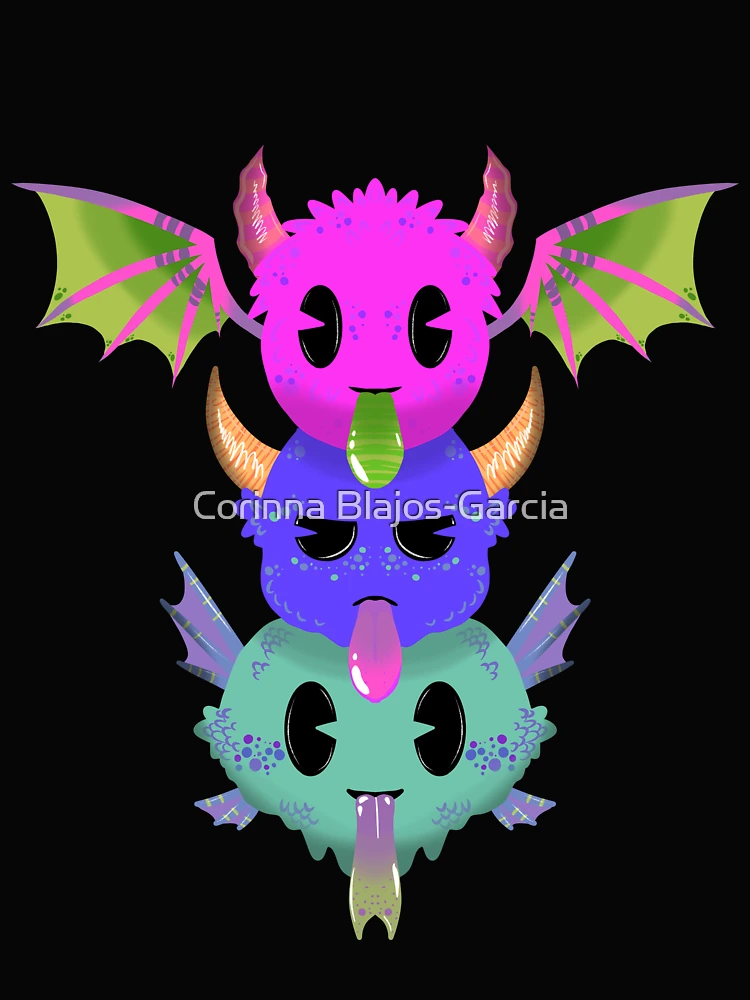 Thumbnail 4 of 4, Boxy T-Shirt, Monster Stack designed and sold by Corinna Blajos-Garcia.