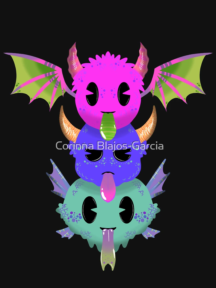 Thumbnail 6 of 6, Premium Oversized Sweatshirt, Monster Stack designed and sold by Corinna Blajos-Garcia.