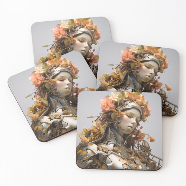 Aperçu de l'œuvre Métal torsadé et nature Android Female Warrior Empowerment créée et vendue par BrandonArtWorld.