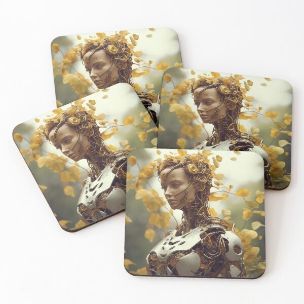 Aperçu de l'œuvre Métal torsadé et nature Android Female Warrior Empowerment créée et vendue par BrandonArtWorld.