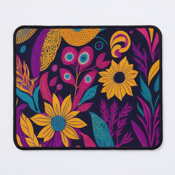 Item preview, Vivid Flower Pattern - Colorful Flowers and Lively Leaves designed and sold by DeevaValli.