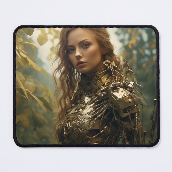 Item preview, Twisted Metal and Nature Android Female Warrior Empowerment designed and sold by BrandonArtWorld.