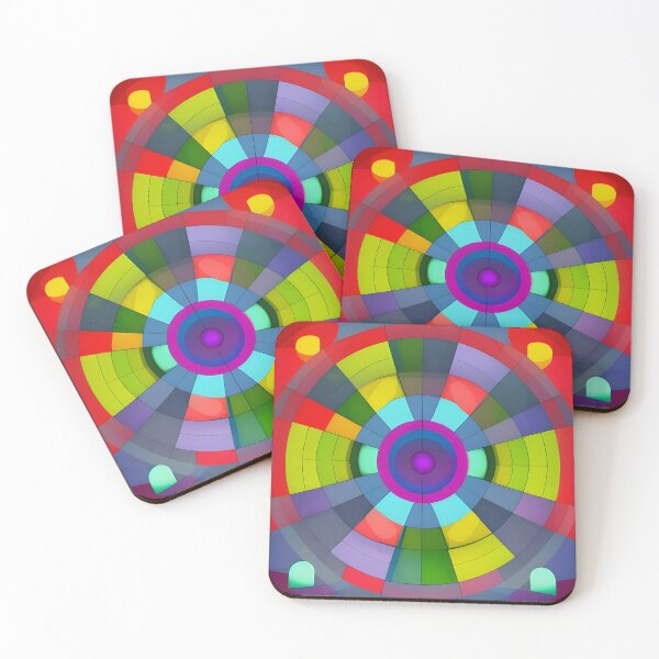 Item preview, Colorful abstract art, vividly colored circle  designed and sold by artbelka.