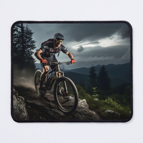Item preview, Night Thrills: Mountain Biker Downhill Ride designed and sold by LukeAiWalker.