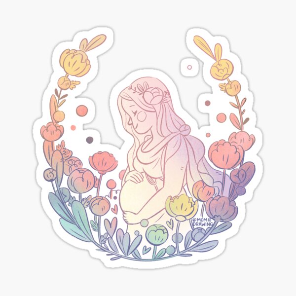 Item preview, Expecting long hair mommy designed and sold by momisdrawing.