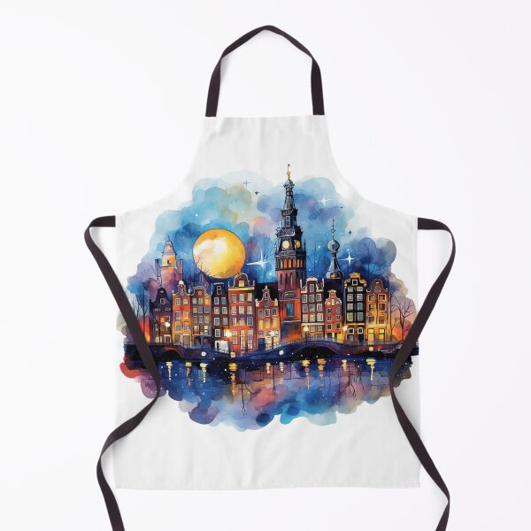 Item preview, Amsterdam At Night Watercolor designed and sold by Lamarcy.